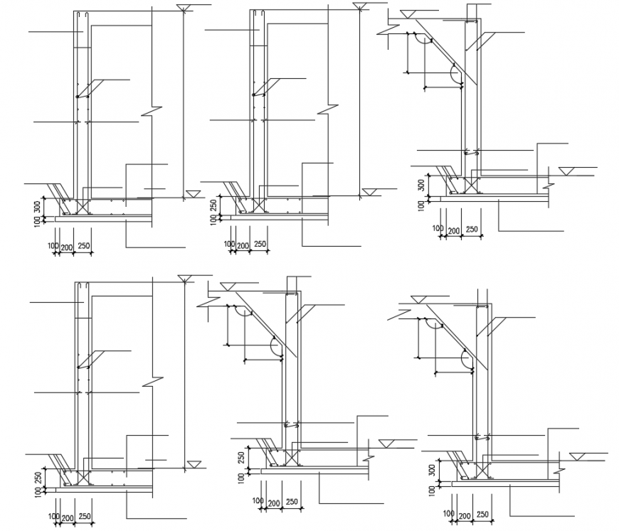 Different elevation of feed mill civil with construction view dwg file