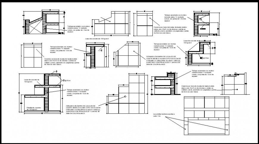 Different floor level construction detail