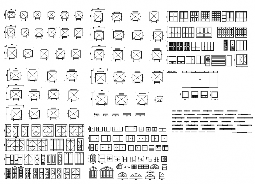 Different furniture and door blocks autocad file