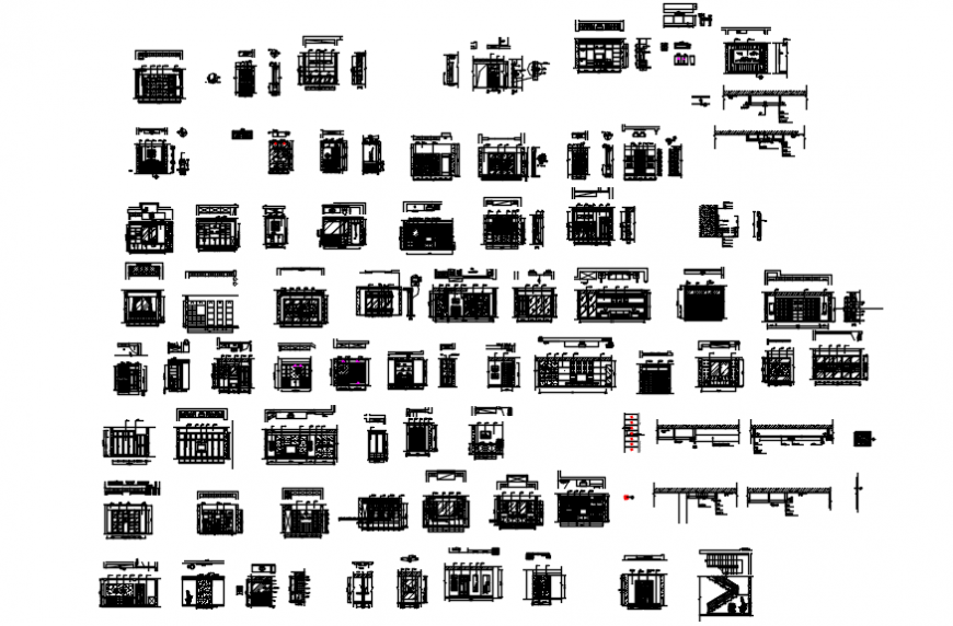 Different interior block detail in AutoCAD file