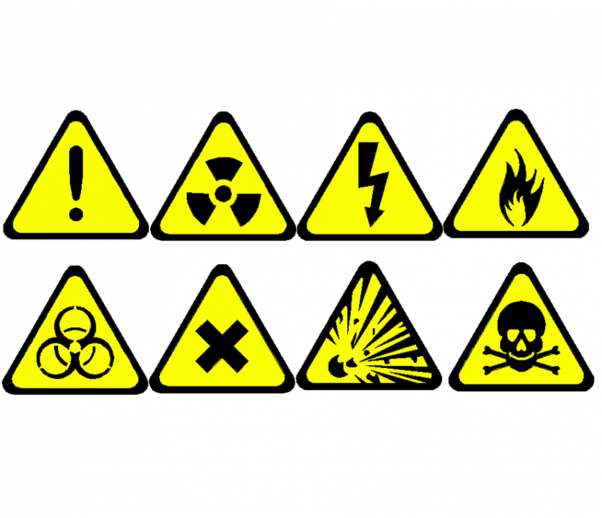 Different logo and symbol related with road way dwg file