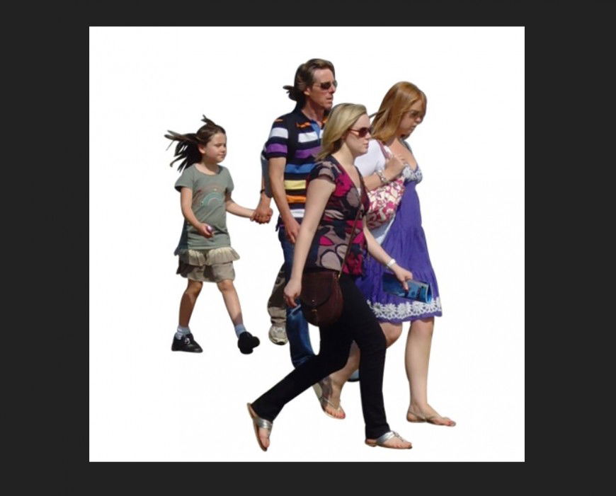 Different people CAD blocks detail 3d model layout JPEG file