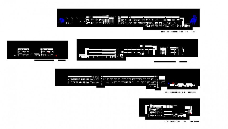 Different section detail of hospital in auto cad file
