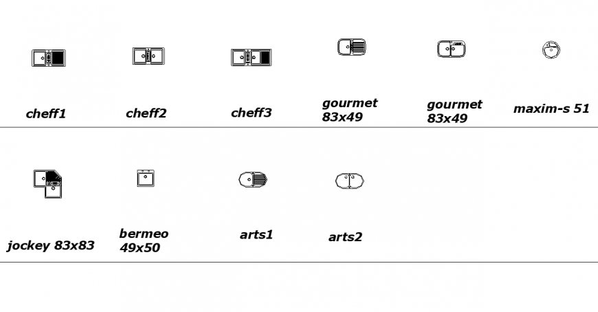 Different style sink and wash basin detail elevation 2d view layout CAD blocks dwg file