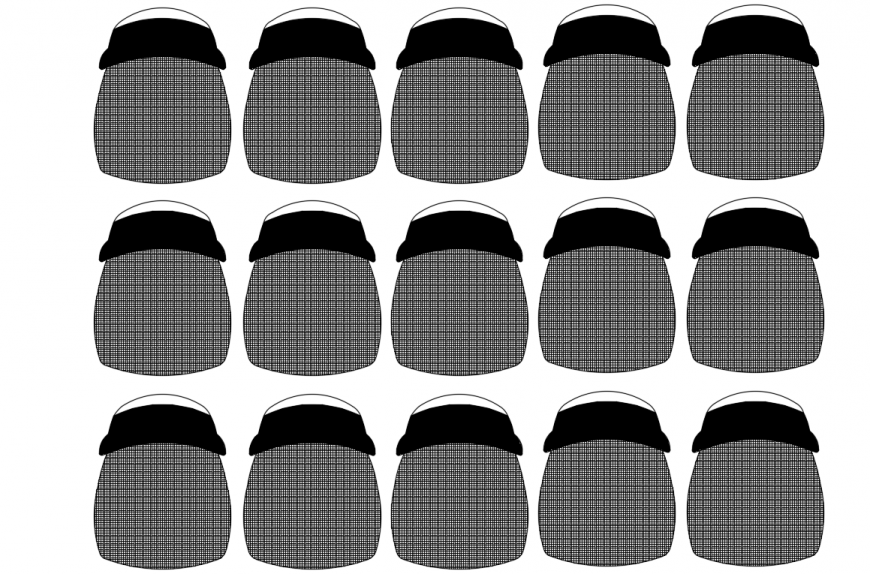 Different type of Chair block DWG file