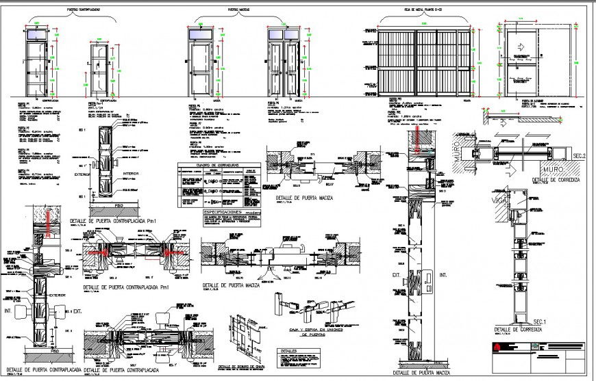Different type of door detail 2d view CAD block layout file in dwg format