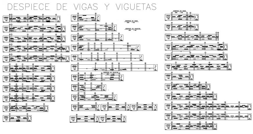 Different types of beam joint view with construction design dwg file