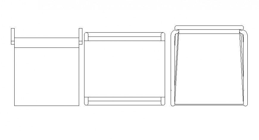 Different types of chair units detail drawing in autocad