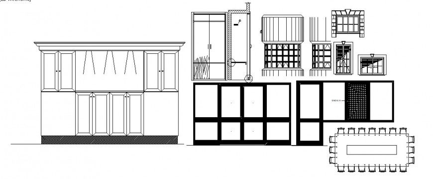 Different types of furniture block in AutoCAD