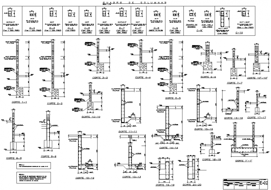 Different types of wall section drawing in dwg file.