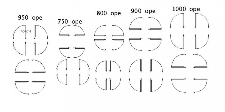 Dimensions details of a porch area file