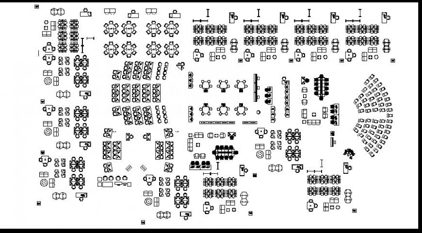 Dining table cad blocks