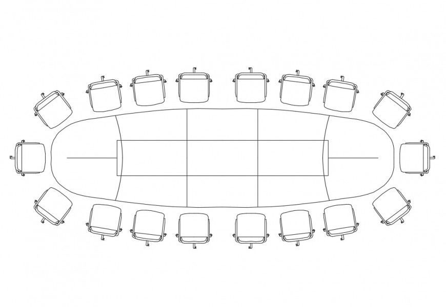 Dining table for joint family top view elevation cad drawing details dwg file