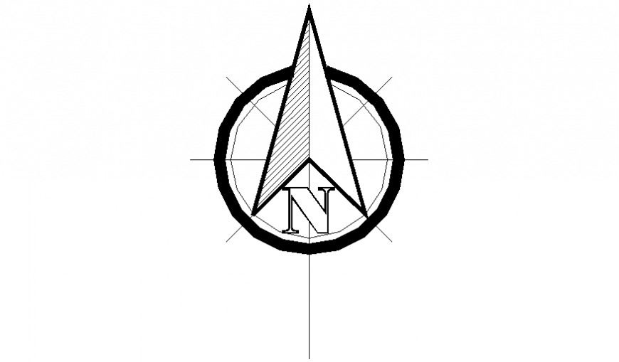 Direction arrow for logo and symbol of Auto cad dwg file