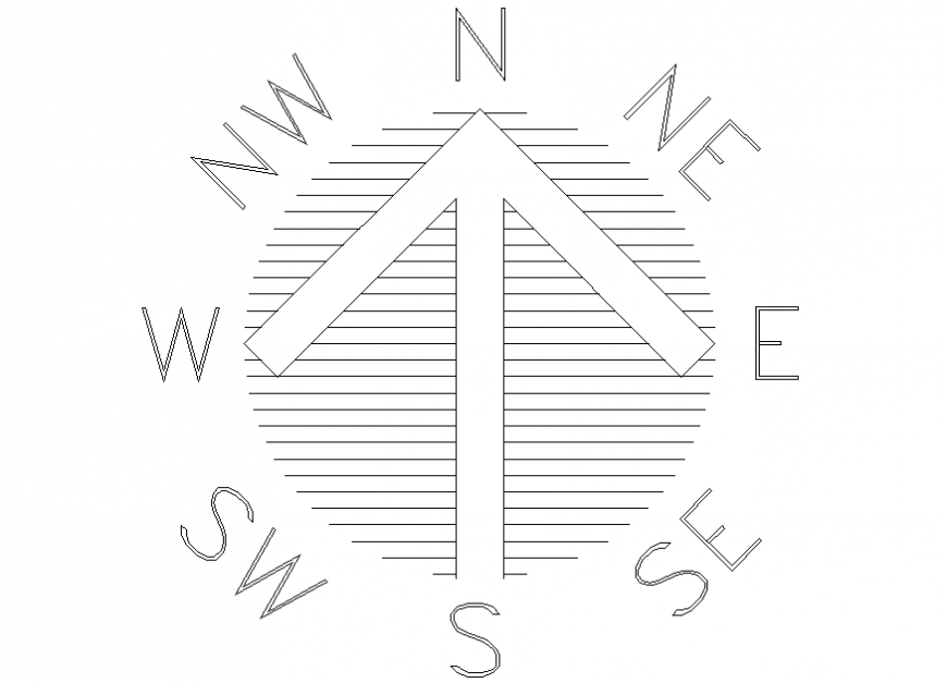 Direction arrow plan autocad file