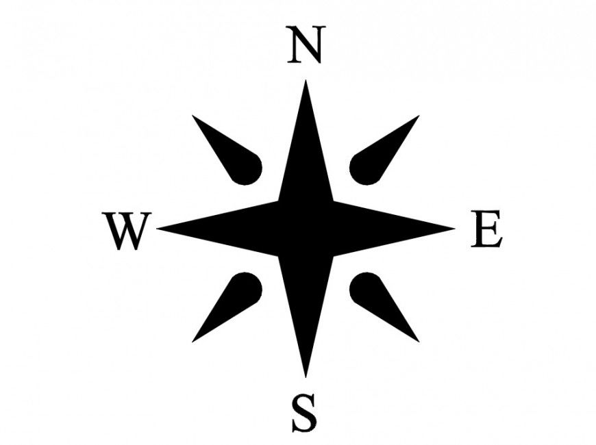 Direction arrow plan dwg file