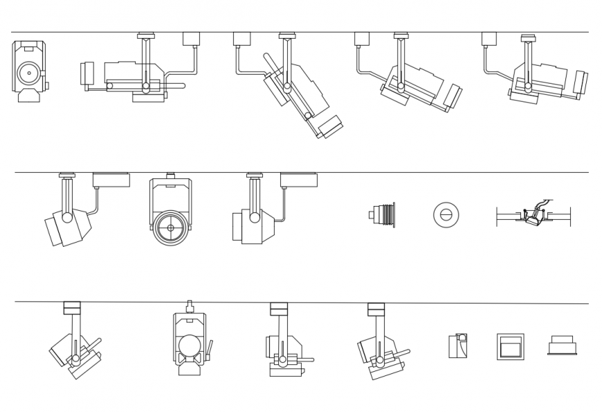 Direction lights cad blocks cad drawing details dwg file