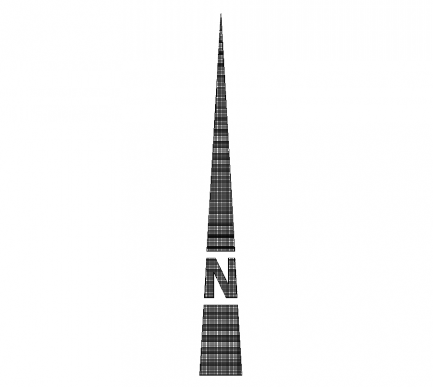 Direction logo of north direction design dwg file