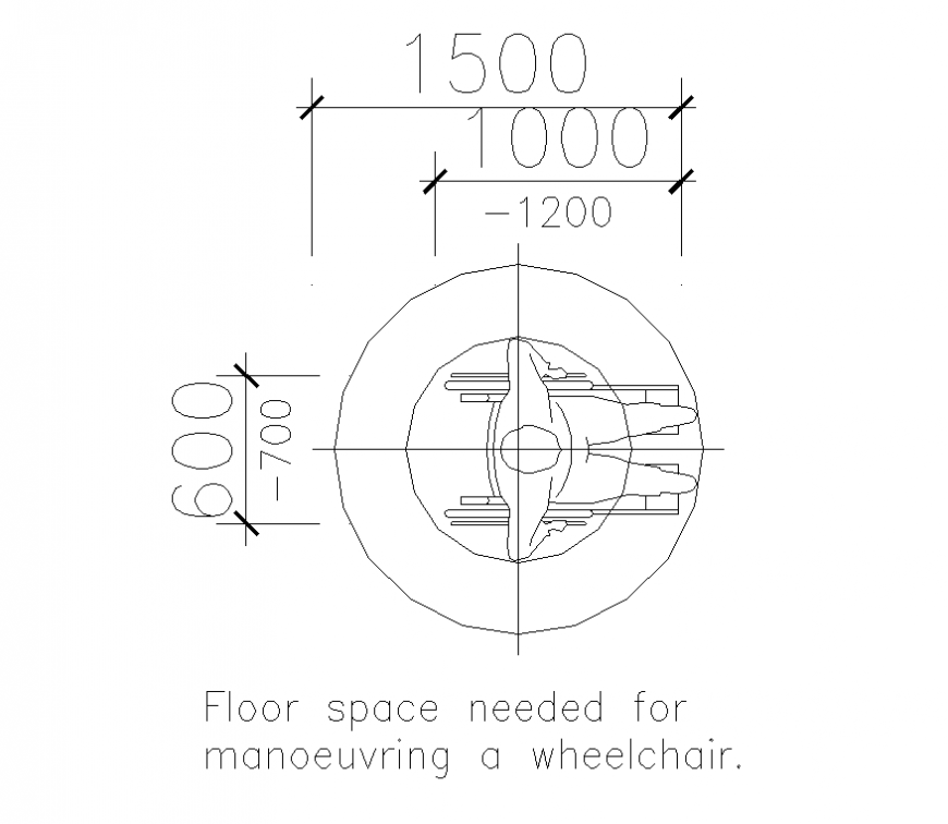 Disable people CAD block detail elevation 2d view layout dwg file