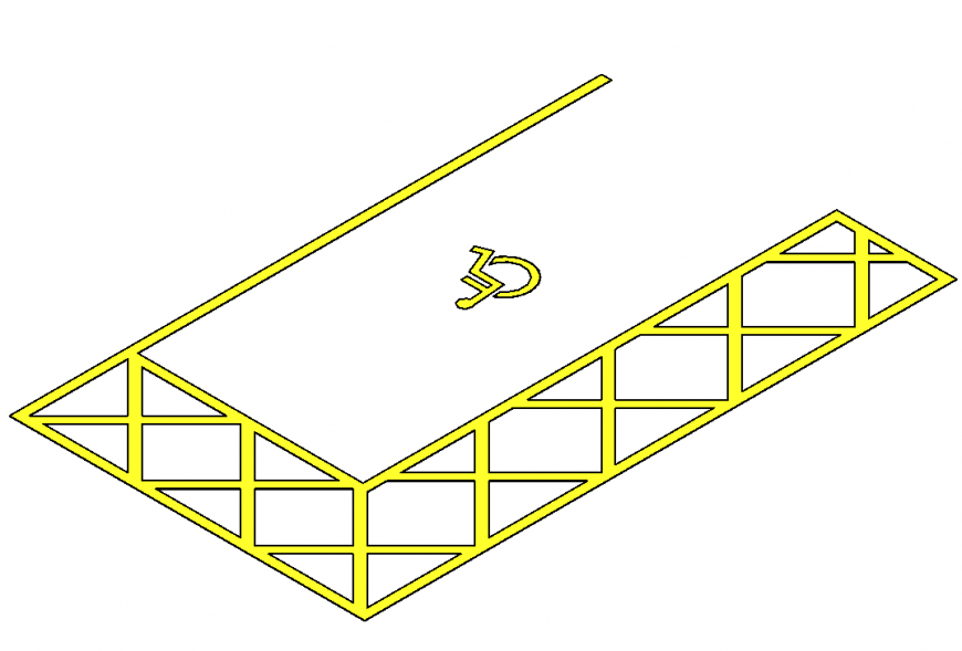 Disabled parking bay sign detail layout file in 3d max format