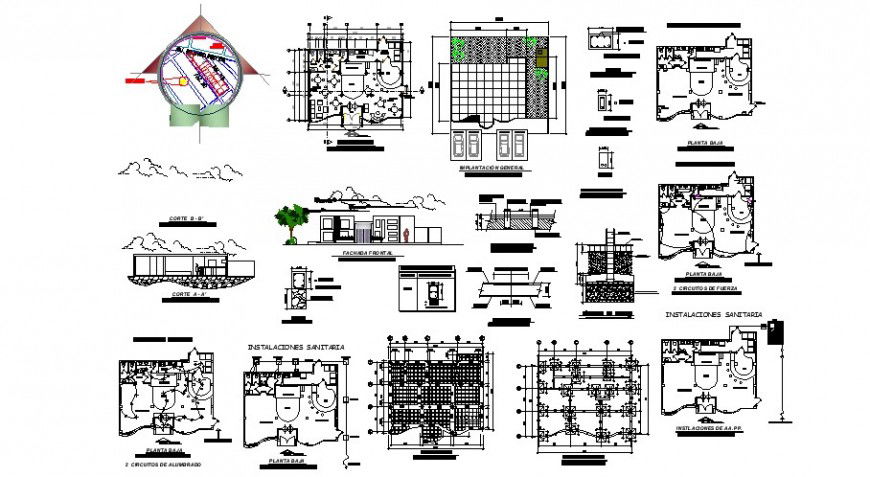 Discotheque project  foundation and column floor plan in auto cad