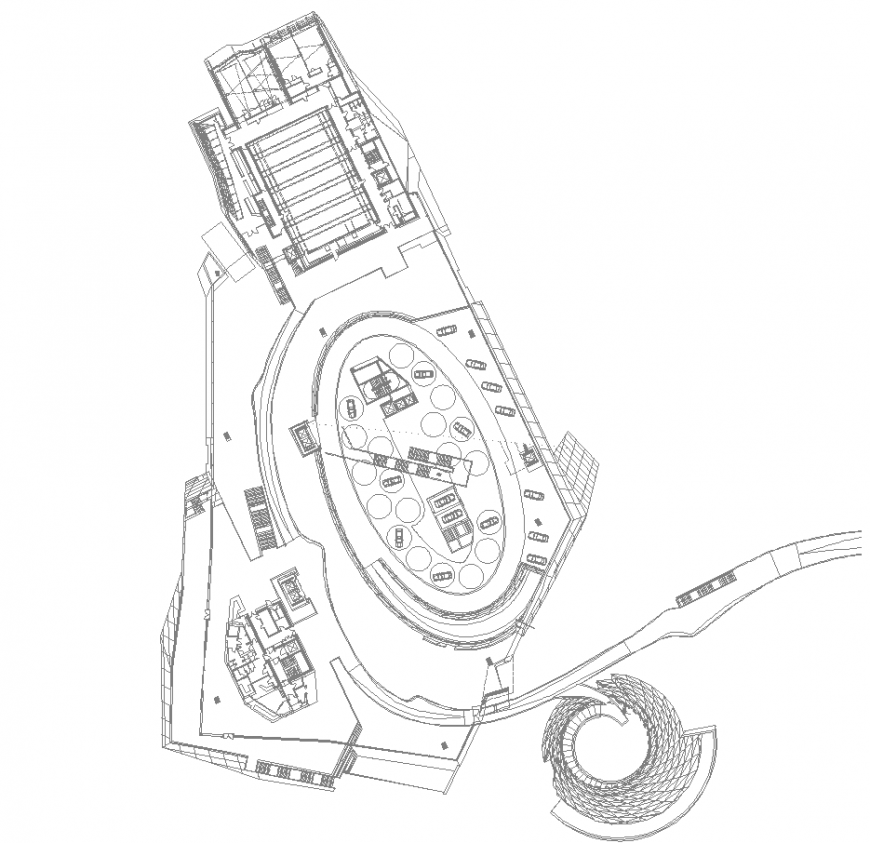 Display art gallery drawing in dwg file.