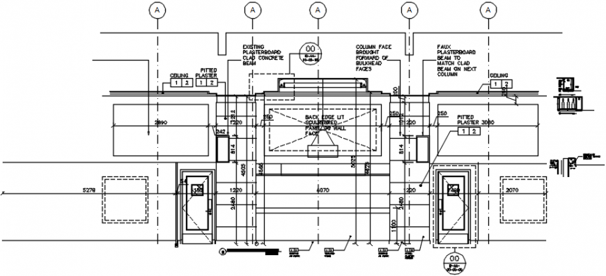 Display kitchen sectional layout plan drawing details dwg file