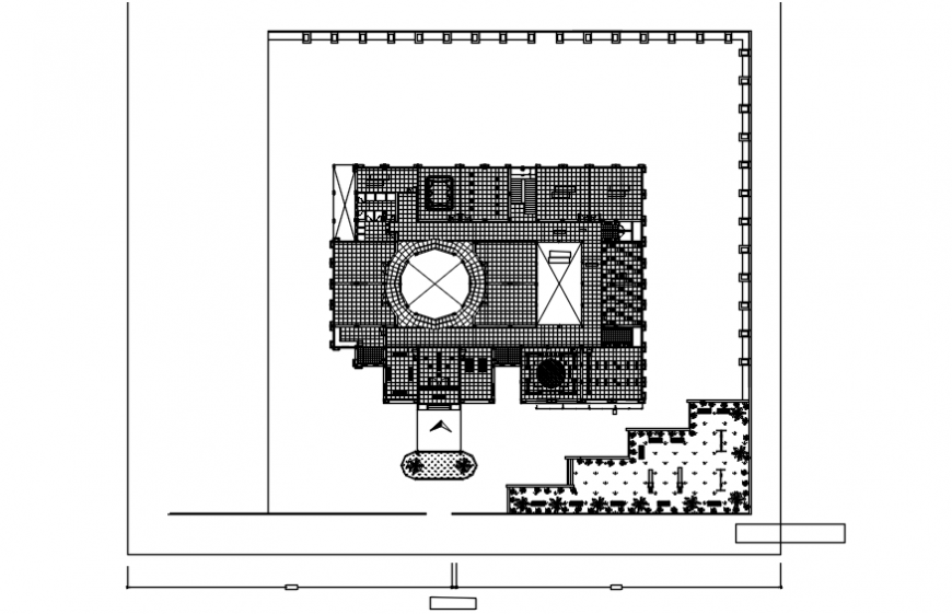 Distribution and cover plan drawing details of foundation office dwg file