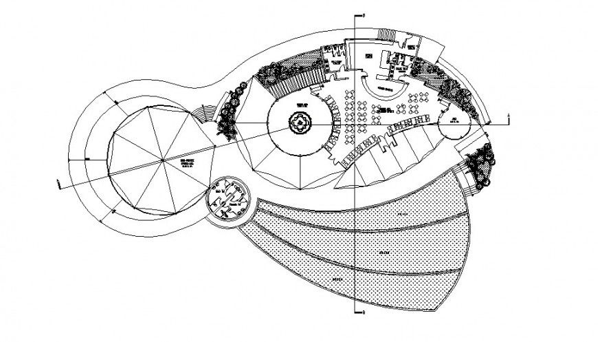 Distribution layout plan details of local beautiful restaurant dwg file