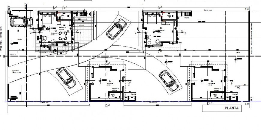 Distribution layout plan details of residential unique house dwg file