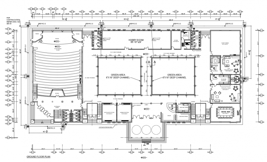 Cadet College Building Distribution Layout Plan DWG File Download