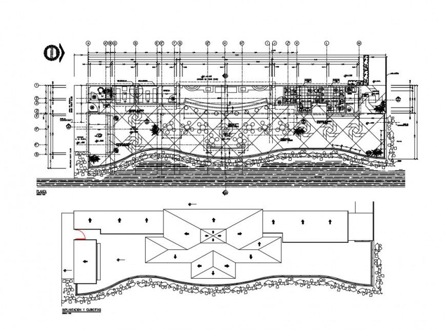 Distribution plan details of classic restaurant cad drawing details dwg file