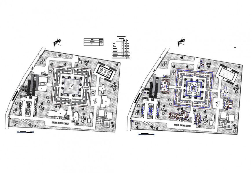Distribution plan details of luxuries hotel cad drawing details dwg file