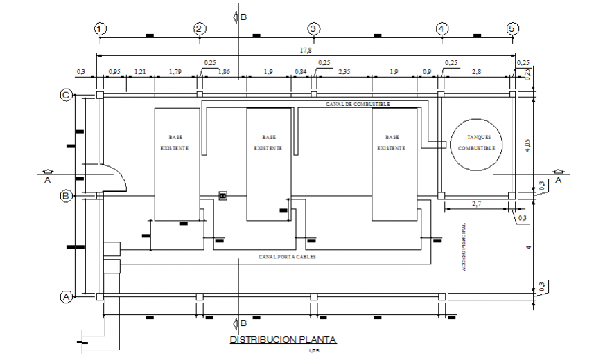 Distribution plan details of office building cad drawing details dwg file
