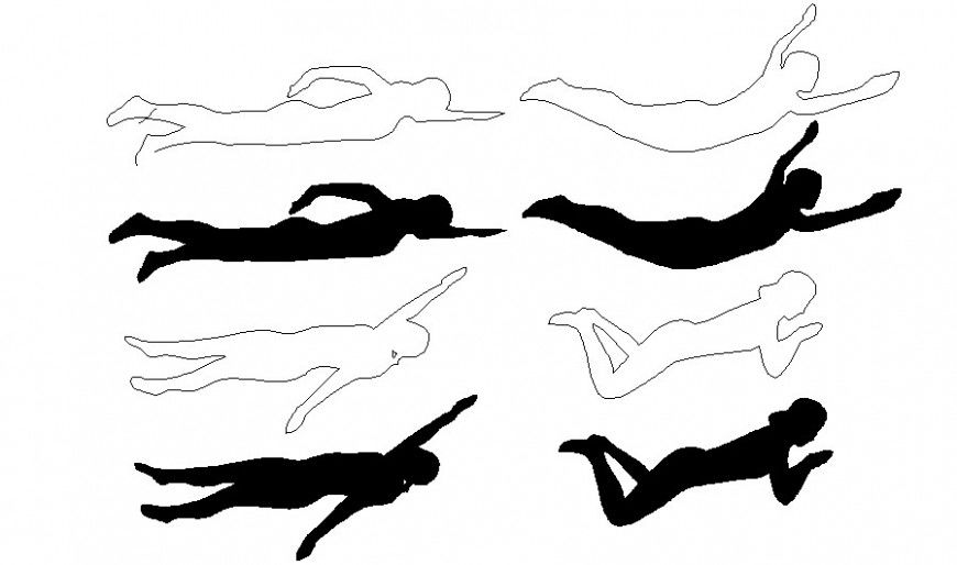 Diver details drawing in autocad software