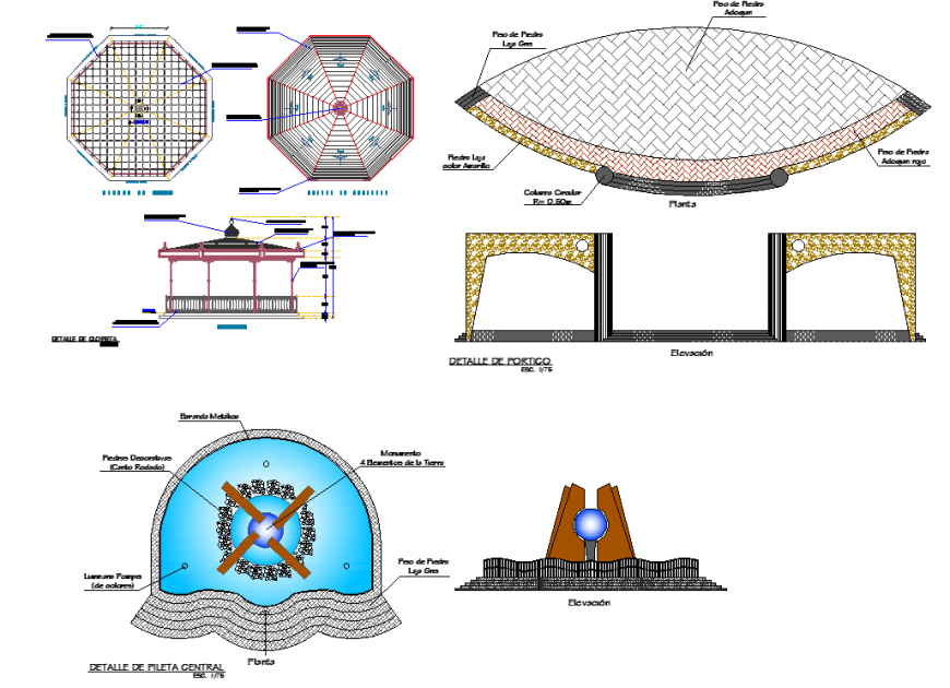 Doom plan detail dwg file.