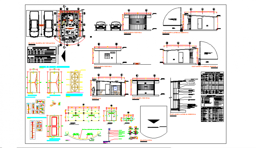 Door-window detail design drawing surveillance cabinets design drawing