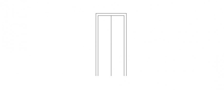 Door 2d elevation block cad drawing details dwg file