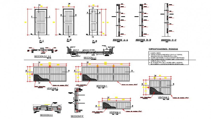 Door and main entrance door of school detail dwg file
