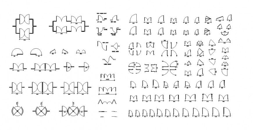 Door and window  shutter detail dwg file