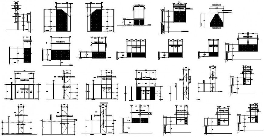 Door and Window installation detail cad file