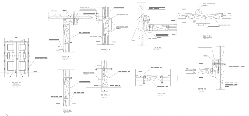 Door and window joinery detail drawing in dwg file.