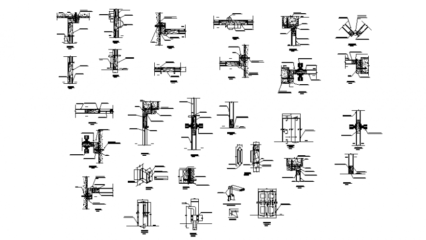 Door and window joinery drawing in dwg file.