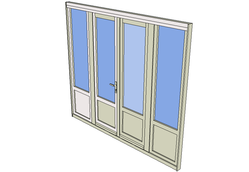 Door and window set 3d drawing details skp file