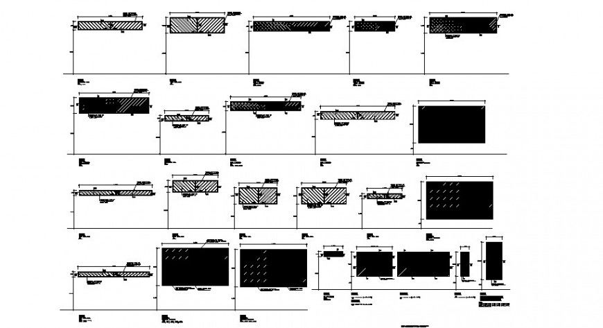 Door and windows elevation, installation and car pantry details dwg file