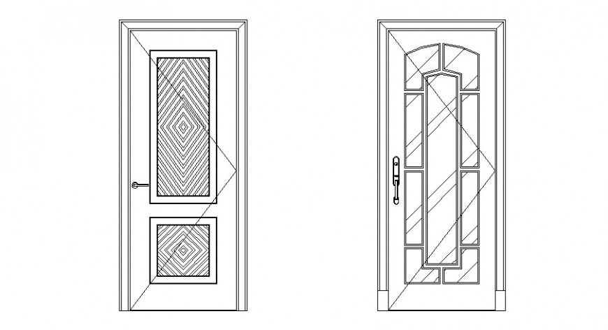 Door blocks 2d view CAD unit elevation autocad file
