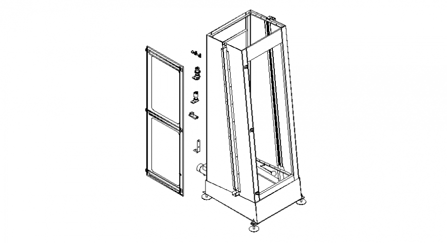 Door blocks and other mechanical units details in autocad file
