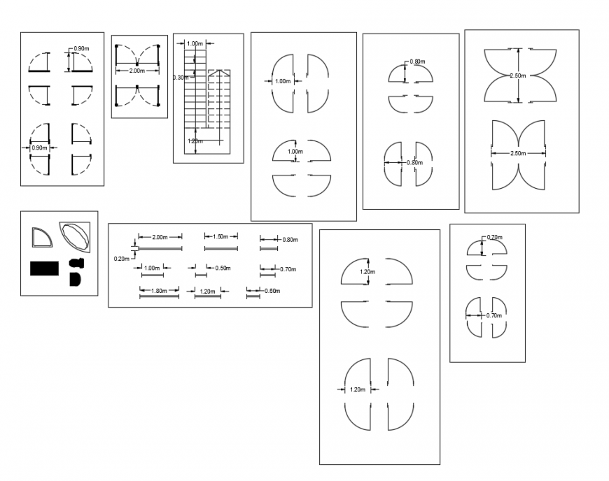 Door blocks cad drawing details dwg file
