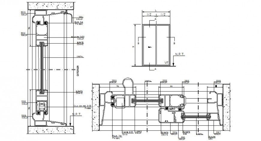Door blocks drawings 2d view elevation and sections autocad software file