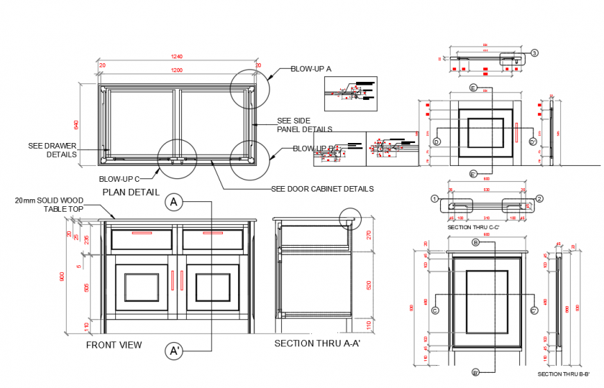 Door cabinet details see the drawing & Download file